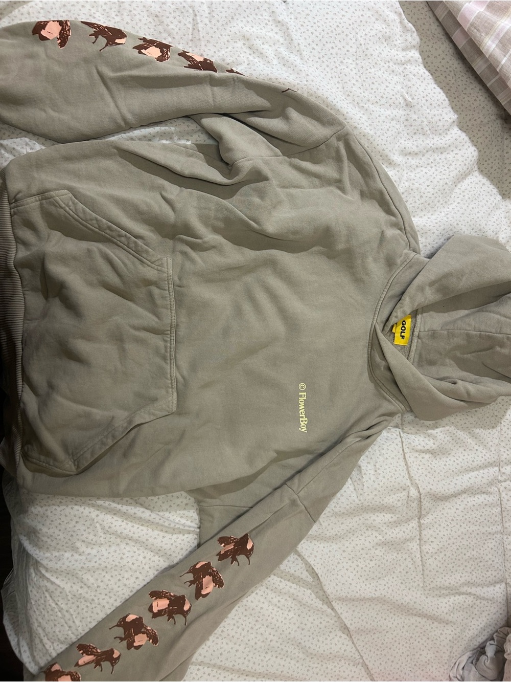 Golf Wang Save the Bees Hoodie with Brown Graphic Sleeve